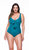 Swimsuit With Side Cutout - Green