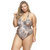 V-Neck Swimsuit With Double Straps - Brown