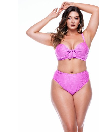 Lehona Wired Padded Plus Size Top - Textured Pink product