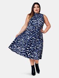 Aria Dress in Painterly Leopard (Curve) - Painterly Leopard