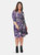 Banded Perfect Wrap Dress in Retro Floral (Curve)