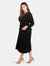 Eliza Dress in Luxe Jersey Black (Curve)