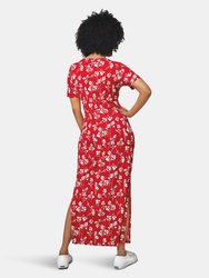 Eva Maxi Dress in Casanova Cherry