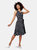 Felicity Sleveless Ruffle Perfect Wrap Dress in Midnight Moon