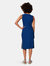 Hilary Dress in Rib Knit Blue