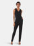 Kennedy Jumpsuit in Tonal Cheetah Black - Tonal Cheetah Black