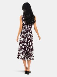 Mindy Shirred Dress in Pressed Tulips Fig