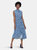 Mindy Shirred Midi Dress - Mod Geo