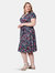 Perfect Wrap Cap Sleeve Dress in Garden Floral (Curve)