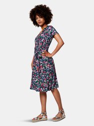 Perfect Wrap Cap Sleeve Dress in Garden Floral