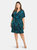 Ruby Mini Dress in Snake Crystal Teal (Curve) - Crystal Teal