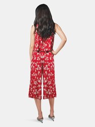 Skyler Cropped Jumpsuit in Casanova Cherry