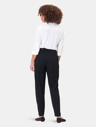 Tara Pant in Moss Crepe Black