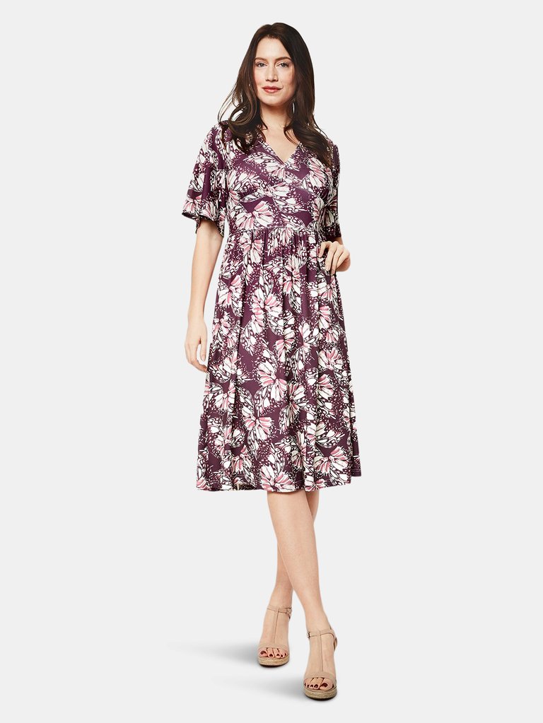 Zoe Dress in Abstract Butterfly - Abstract Butterfly