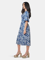 Zoe Dress in Two Tone Floral Set Sail