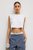 Crop Sleeveless Margo T-Shirt White - White