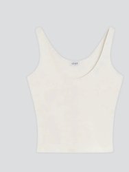 Rio Fitted Scoop Neck Tank Top - Natural