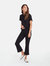 Malaga Crop Flare Pant - Black