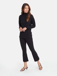 Palma Mock Neck Top - Black