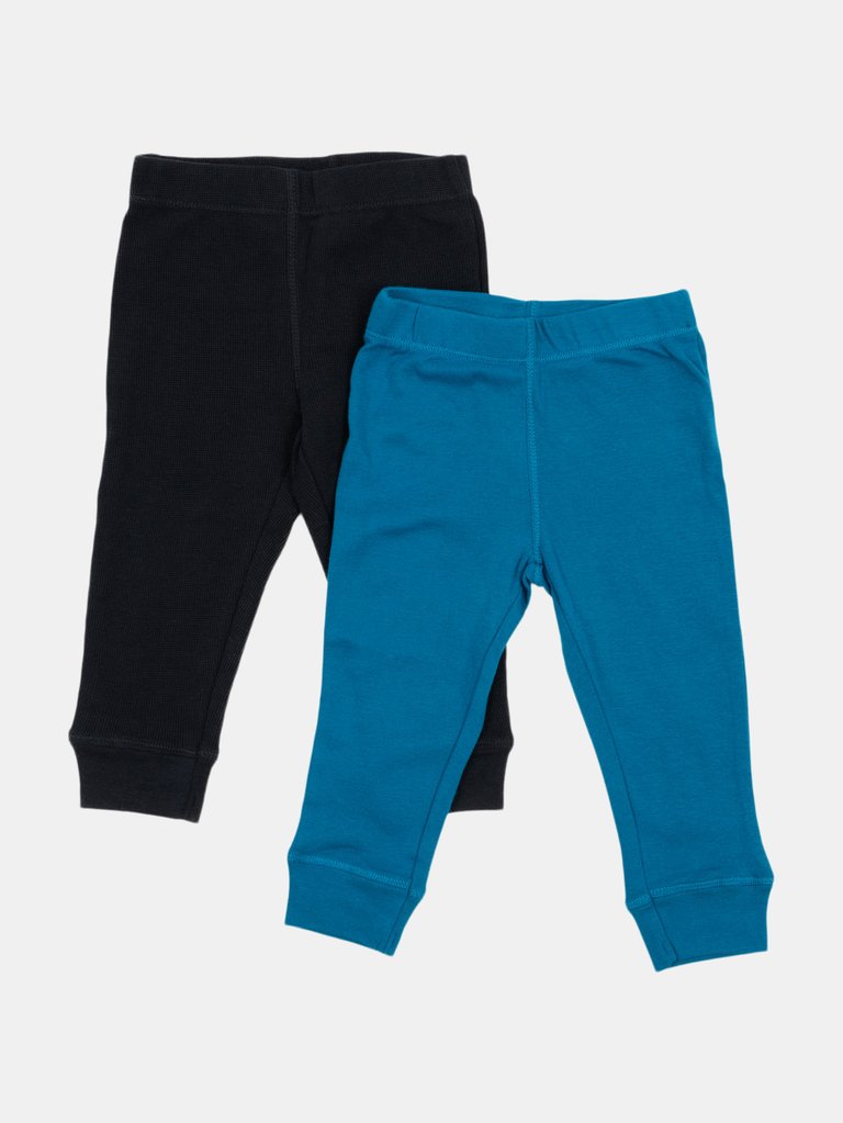 Baby Boho Crawling Pants & Legging Set - Teal-Blue