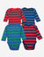 Baby Cotton Bodysuits Striped 4-Pack - Boy-Stripes-1