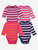 Baby Cotton Bodysuits Striped 4-Pack - Girl-Stripe-1