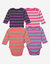 Baby Cotton Bodysuits Striped 4-Pack - Girl-Stripe-2