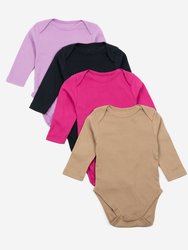 Baby Cotton Long Sleeves Bodysuits 4-Pack