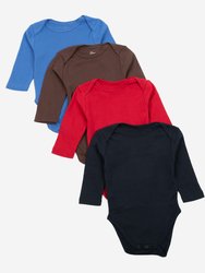 Baby Cotton Long Sleeves Bodysuits 4-Pack