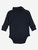Baby Cotton Turtleneck Bodysuit - Navy