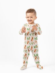 Baby Footed Beige Bunny Pajamas