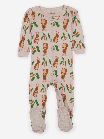Leveret Baby Footed Beige Bunny Pajamas product