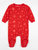 Baby Footed Fleece Christmas Pajamas - Snowflake-Red