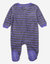 Baby Footed Fleece Striped Pajamas - Purple Charcoal