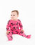 Baby Footed Halloween Pajamas - Hot-Pink-Skull