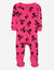 Baby Footed Halloween Pajamas - Hot-Pink-Skull