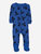 Baby Footed Halloween Pajamas - Royal-Blue-Skull