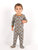 Baby Footed Wild Animals Pajamas - Bison Grey