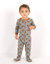 Baby Footed Wild Animals Pajamas - Bison Grey