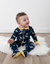 Baby Footed Wild Animals Pajamas - Wolf Navy