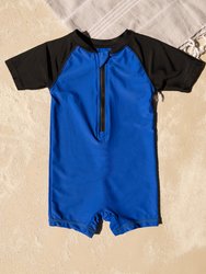 Baby One Piece Rash Guard UPF 50+ - Navy/Black