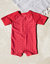 Baby One Piece Rash Guard UPF 50+ - Hearts Red Pink