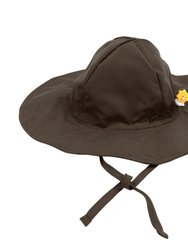 Baby Toddler Brim Swim Hat - Brown