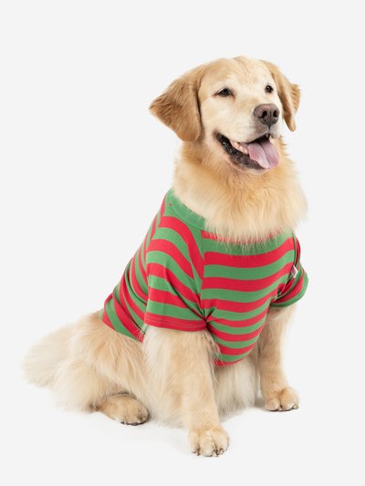 Leveret Big Dog Red & Green Stripes Pajamas product