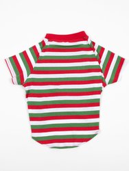 Big Dog Red White & Green Stripes Pajamas