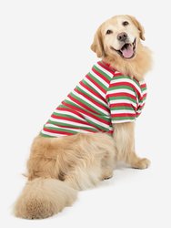 Big Dog Red White & Green Stripes Pajamas - Red-White-Green