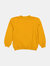 Boho Solid Color Pullover Sweatshirt - Mustard-Yellow