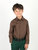 Boys Dress Shirt - Brown