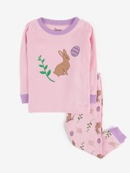 Bunny Rabbit Cotton Pajamas - bunny-light-pink