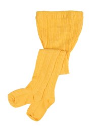Cable Knit Tights - Yellow